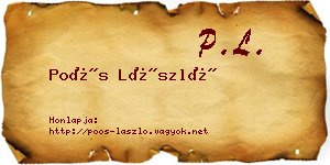 Poós László névjegykártya